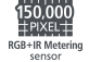 RGB + инфракрасный датчик замера экспозиции с разрешением 150 000 пикселей