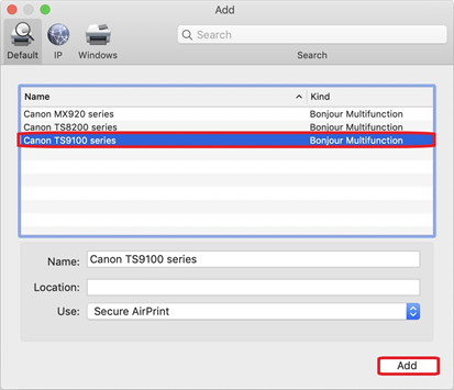 Перевірка доступності принтера за його IP-адресою на Mac